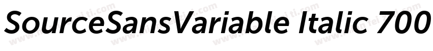 SourceSansVariable Italic 700 字体转换